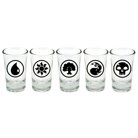 Magic The Gathering Shot Glasses - Set of 5 - Picture 1 of 1